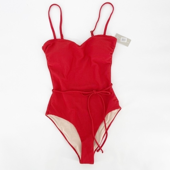 Chelsea28 Easy Retro Textured One-Piece Swimsuit - Picture 3 of 7